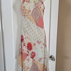 Express Silk Floral Patchwork Maxi Dress